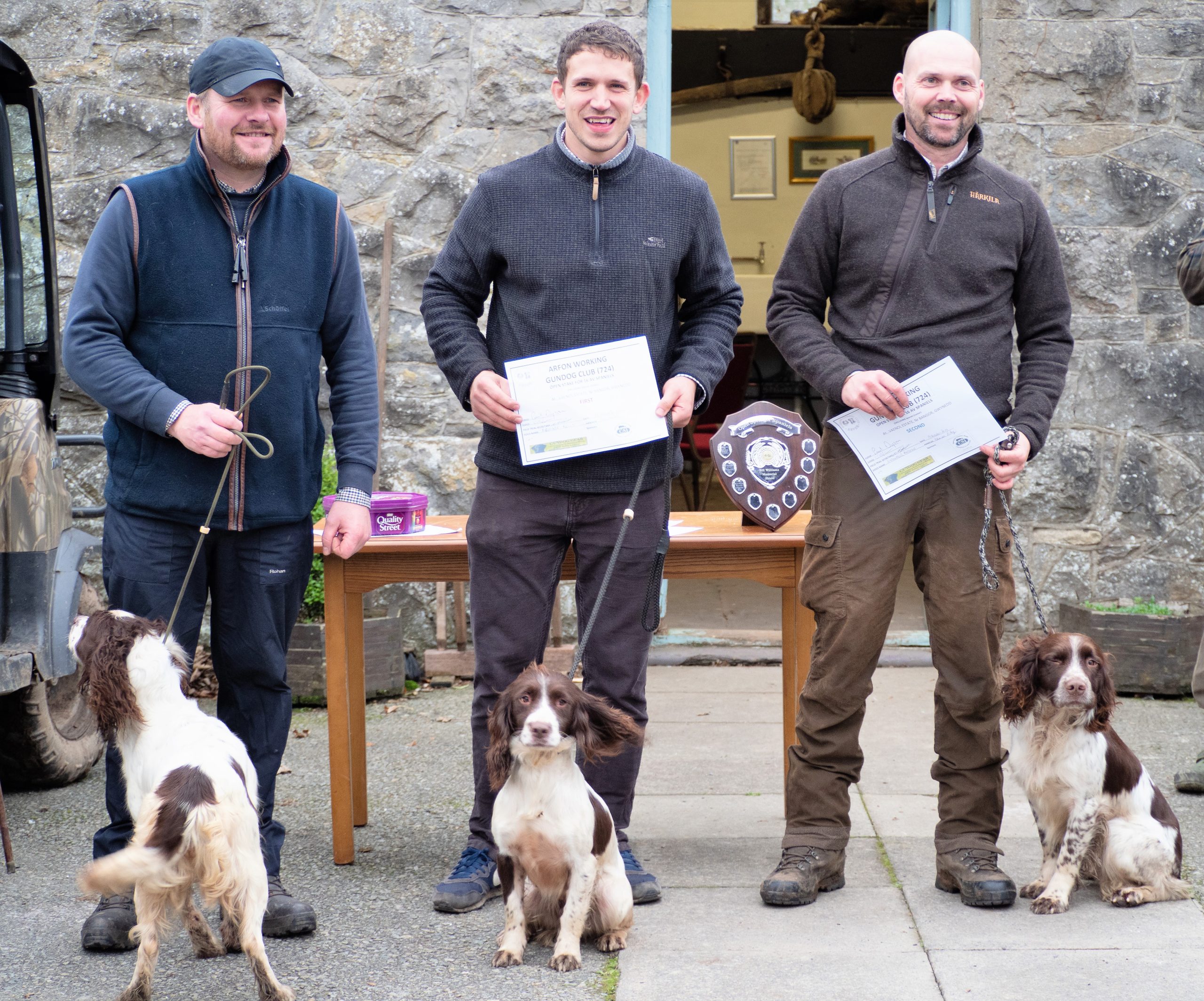 Results from the Arfon Working Gundog Club Open AV Spaniel (excluding Cockers) Stake